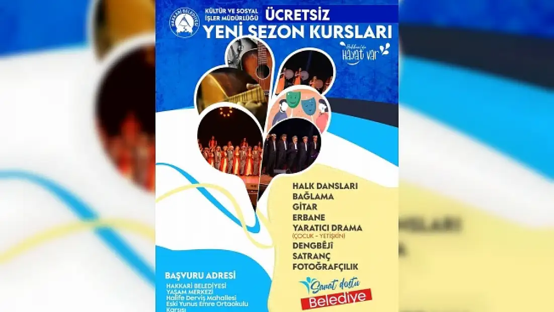 Belediyenin yeni dönem ücretsiz kursları başladı