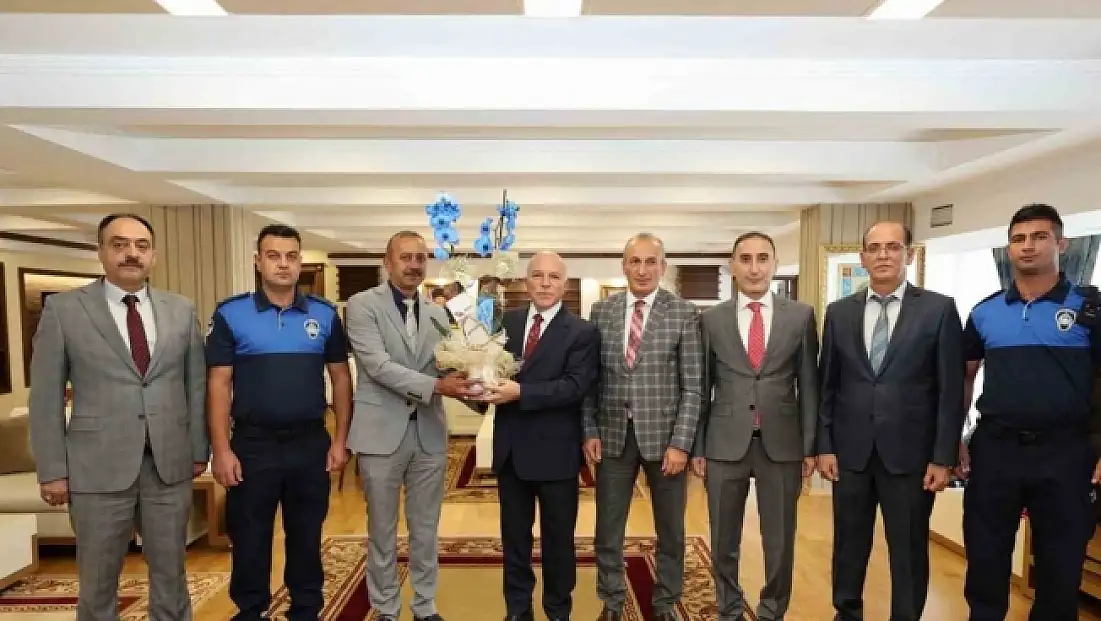 Zabıtalardan Başkan Sekmen’e ziyaret
