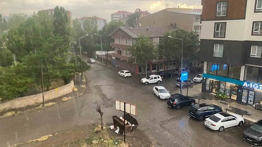 Patnos’ta fırtına direk ve ağaçları devirdi