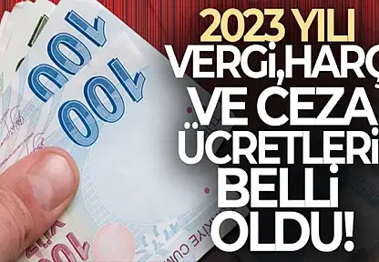 Ve beklenen haber geldi: 2023 yılı vergi, harç ve ceza ücretleri belli oldu!