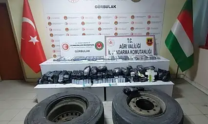 Ağrı'da 8 milyon TL değerinde kaçak malzeme ele geçirildi