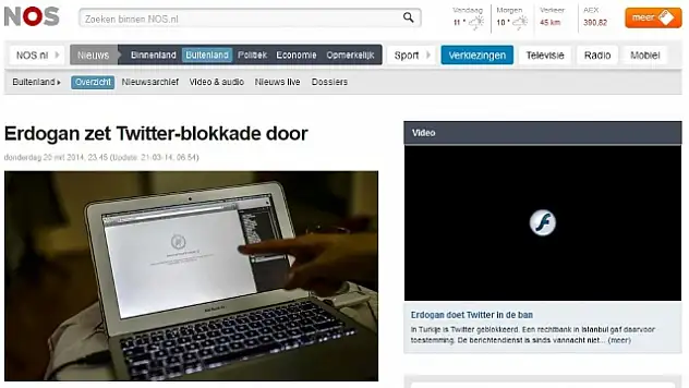 Hollanda Nos Televizyonu: Erdoğan Twitter'a Abluka Koydu