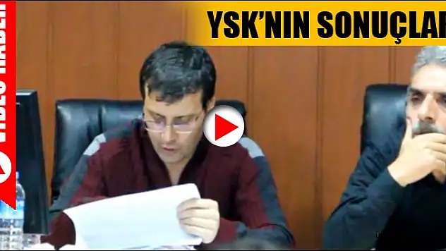 YSK'DAN GELEN AÇIKLAMA