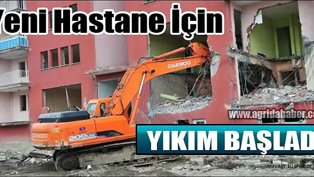 Yeni Hastane İçin Yıkım Çalışması