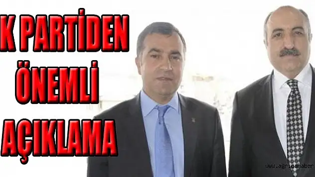 AK Parti Ağrı Belediye Başkan Adayı Ve İl Başkanından Açıklama