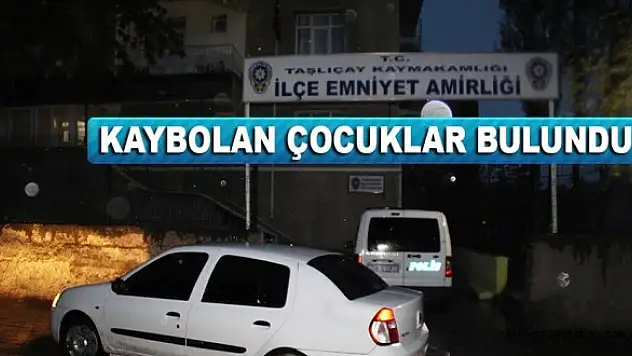 Ağrı'da Kaybolan Çocuklar Bulundu
