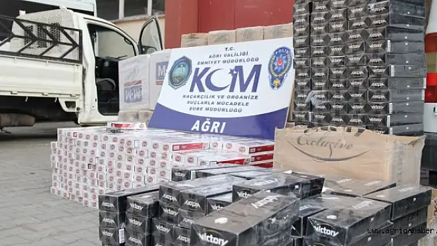 Ağrı'da 52 Bin 320 Paket Kaçak Sigara Ele Geçirildi
