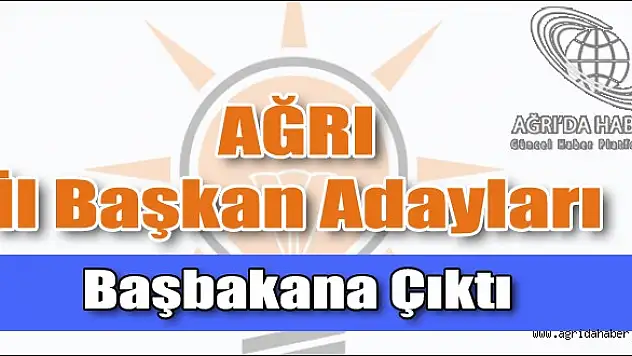 AĞRI İl Başkan Adayları Başbakana Çıktı