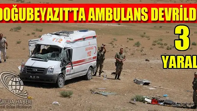 Ambulans Şarampole Devrildi: 3 Yaralı