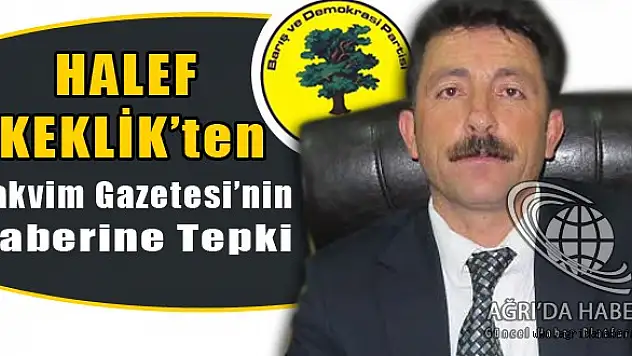 Halef Keklikten Tepki