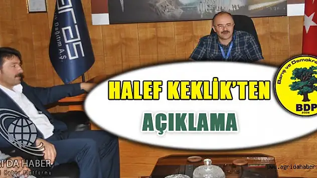 Halef Keklik'ten Ağrı merkezde suların kesilmesine yönelik açıklama