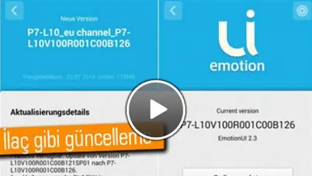 Ascend P7 için ilaç gibi güncelleme