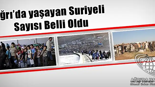 Ağrı'da yaşayan Suriyeli sayısı belli oldu