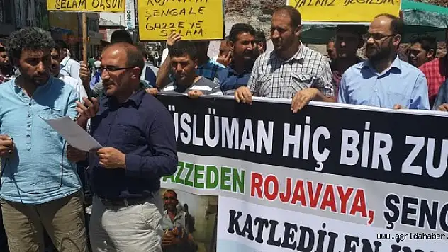 Ağrıda İHH Şubesi IŞİD Saldırılarını Protesto Etti