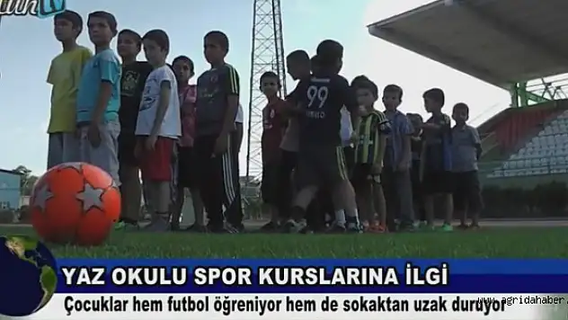 Ağrı'da Yaz Spor Okulu kursları İlgi Görüyor