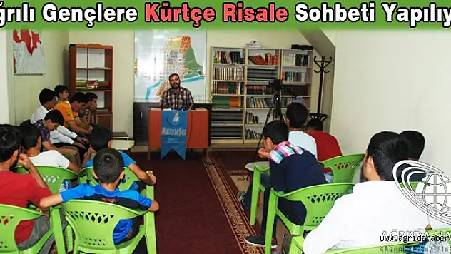 Ağrılı gençlere Kürtçe Risale sohbeti yapılıyor