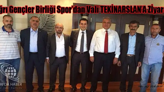 Ağrı Gençlerbirliği Spordan Vali Tekinarslana Ziyaret