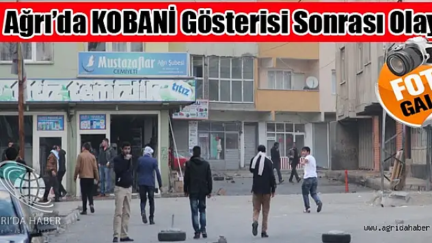 Ağrıda Kobani Protestosu