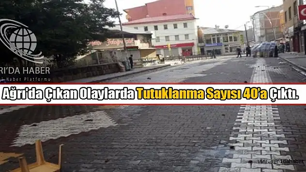 Ağrı'da Çıkan Olaylarda Tutuklanma Sayısı 40'a Çıktı