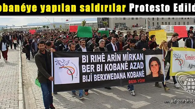 İŞİD çetesinin Kobanéye yapılan saldırıları, protesto edildi