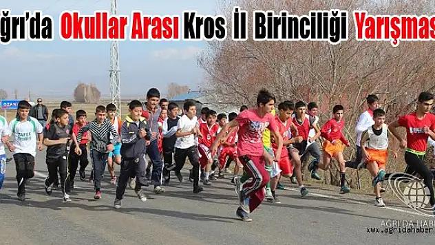Ağrı'da Okul Sporları Kros İl Birinciliği Yapıldı