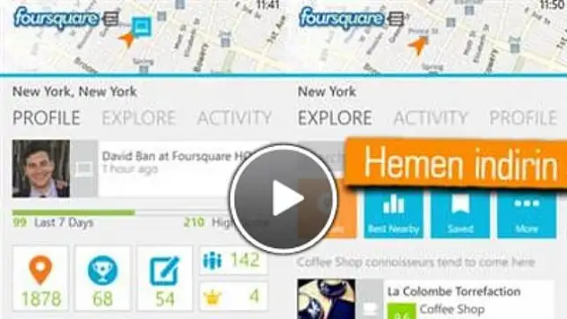 Yeni Foursquare, Windows Phone'a Geldi