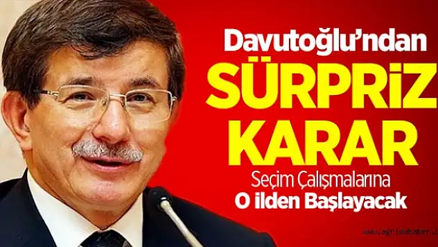 Davutoğlundan Sürpriz Seçim Kararı