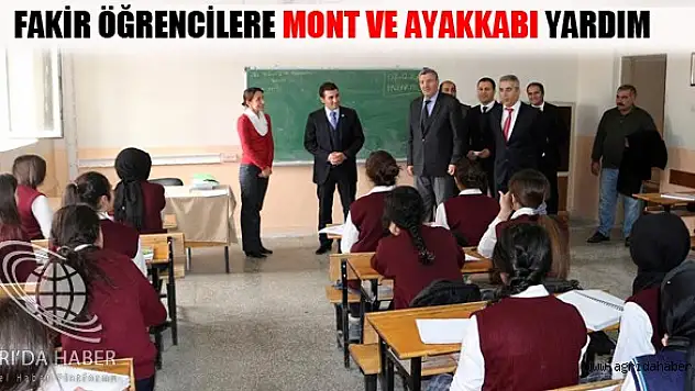 Fakir Öğrencilere Mont Ve Ayakkabı Yardım