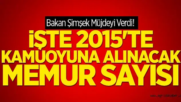 İşte 2015'te Kamuoyuna Alınacak Memur Sayısı