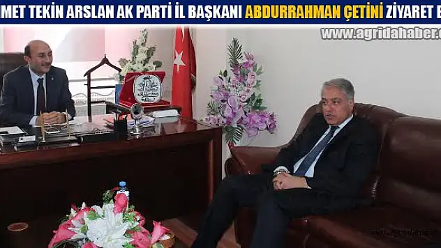 Mehmet Tekinarslan ak parti il başkanı Abdurrahman Çetini ziyaret etti.