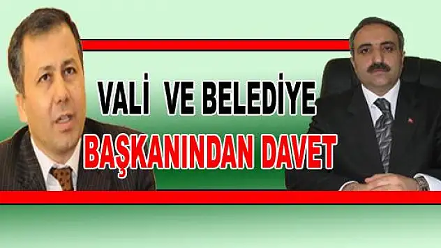 VALİ YERLİKAYA DÜĞÜNE DAVET ETTİ