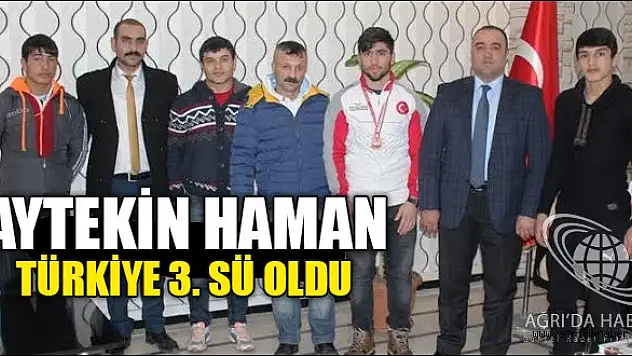 Ağrı'lı Güreşçi Aytekin Haman Türkiye 3. sü Oldu