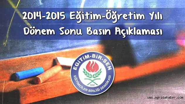 Eğitim Bir Sen Yıl Dönem Sonu Açıklaması