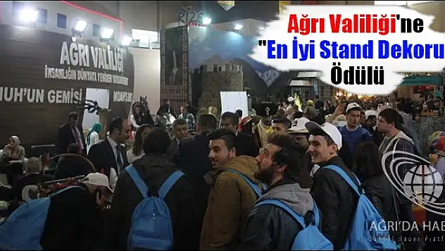 Ağrı Valiliği'ne 'En İyi Stand Dekoru' ödülü