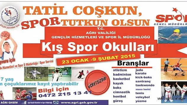 Ağrı Ghsim'Tatil Coşkun, Spor Tutkun Olsun'