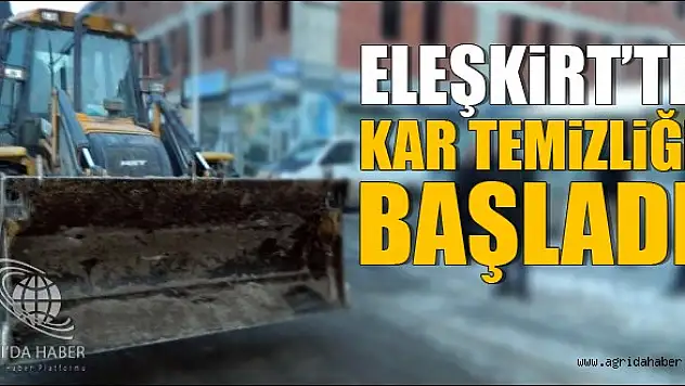 Eleşkirt Belediyesi Kar Temizleme Çalışması