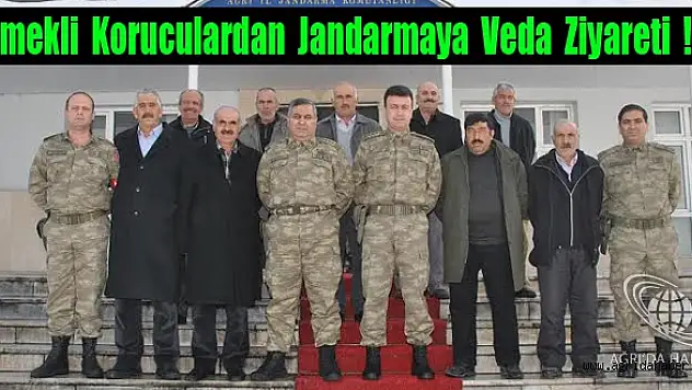 Emekli Olan Koruculardan Jandarmaya Veda Ziyareti