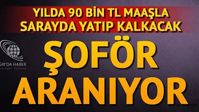 37 Bin Dolara Şoför Aranıyor !