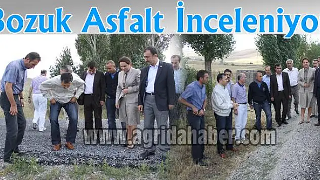 KÖY YOLLARINDAKİ ASFALT İNCELENİYOR