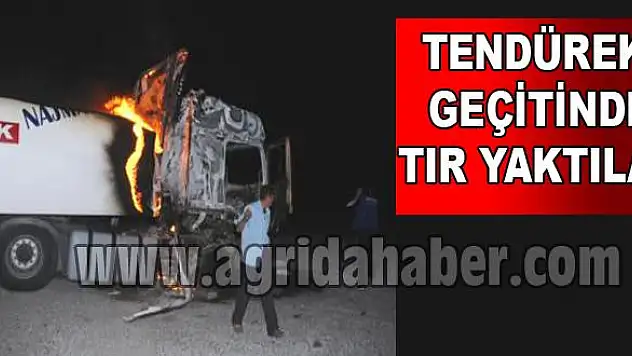HAREKET HALİNDEKİ TIR ALEV ALDI