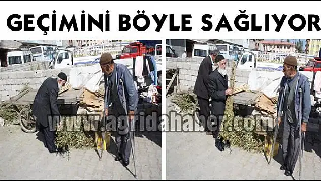 ÇALI SÜPÜRGELERİ SATARAK GEÇİNMEYE ÇALIŞIYOR