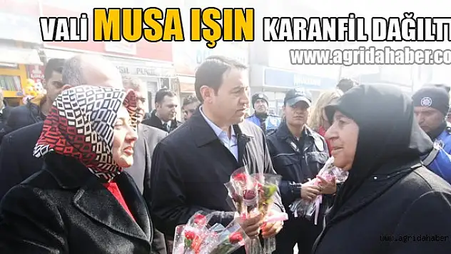 Vali Musa Işın, Karanfil Dağıttı