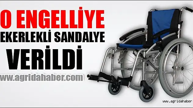 Ağrıda 10 engelliye tekerlekli sandalye