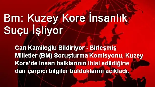 Bm: Kuzey Kore İnsanlık Suçu İşliyor