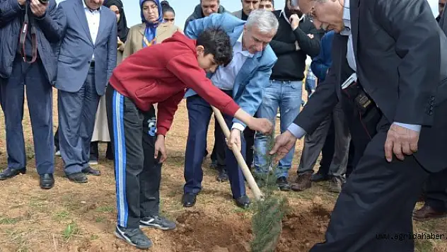 Yetiştirme yurtlarında kalan çocuklar fidan dikti