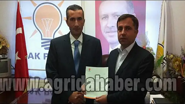 Ak Parti Diyadin İlçe Başkanı Yetki Belgesini Aldı