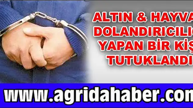 DOLANDIRICILIK YAPAN ŞAHIS YAKALANDI