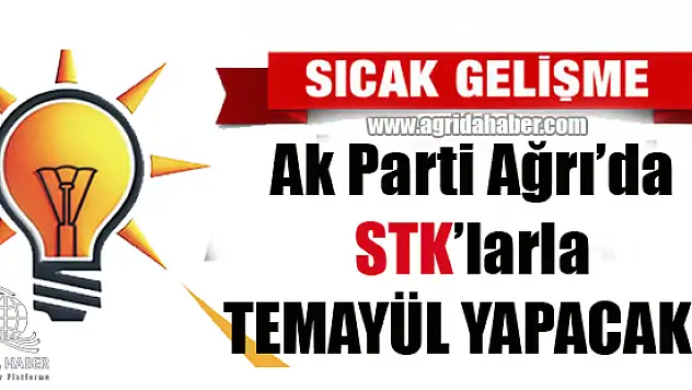 Ak Parti Ağrı'da STK'lar İle Temayül Yapacak