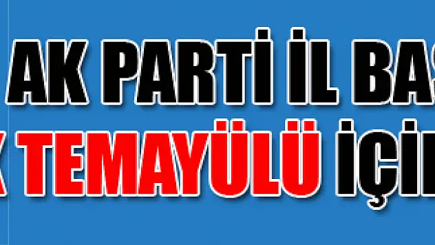 Ak Parti İl Başkanlığı STK Temayülü İçin Çağrı Yaptı