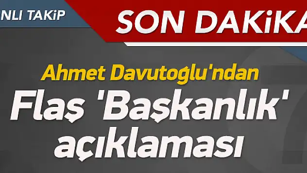 Sondakika Davutoğlu canlı yayında konuşuyor